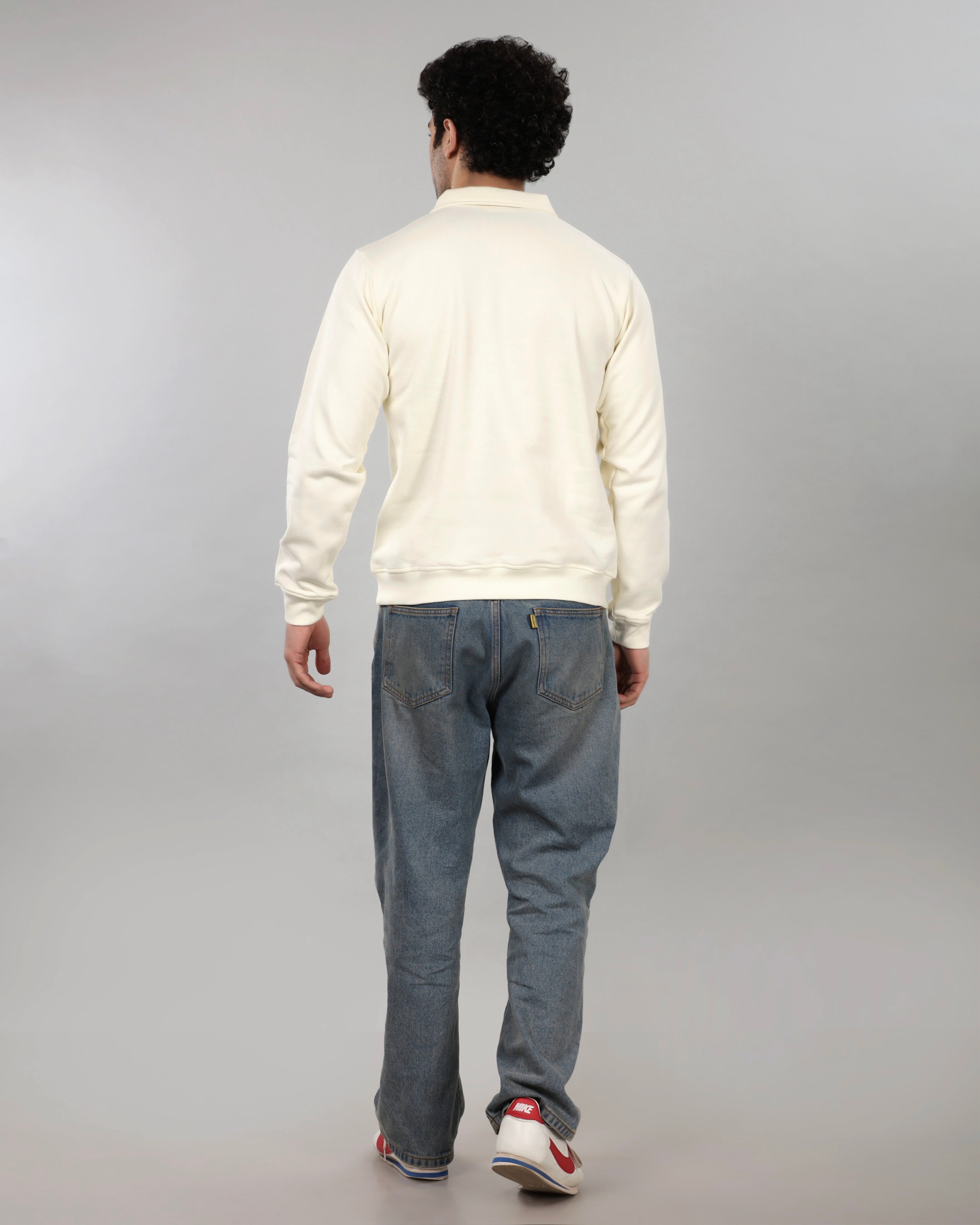 BONE WHITE QUARTER ZIP