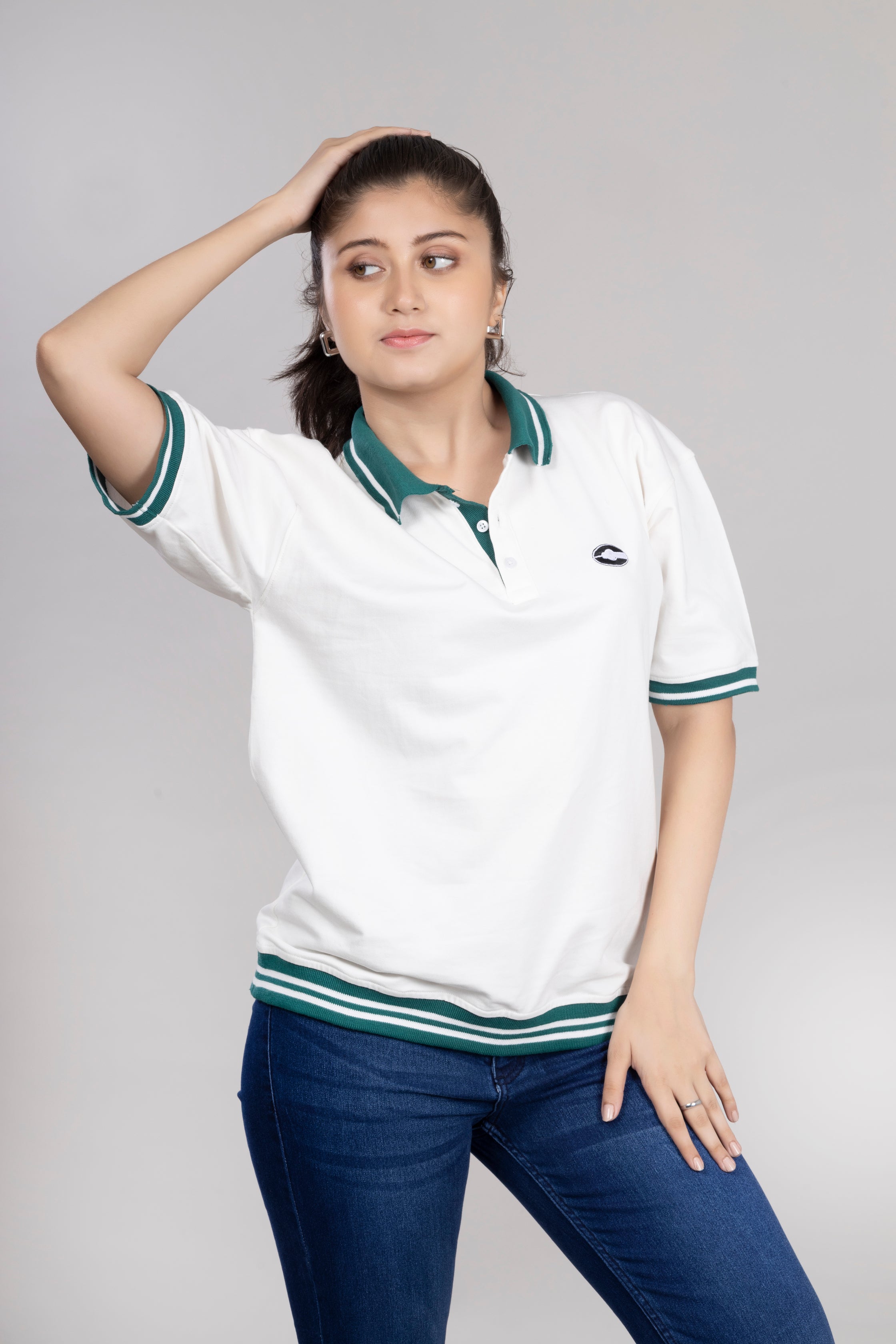 OFF WHITE OVERSIZE POLO